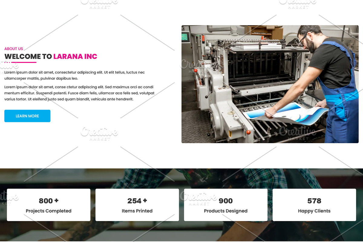 Digital Printing Elementor Template, a WordPress Template by HasnainDEV (Photo 3 of 6)