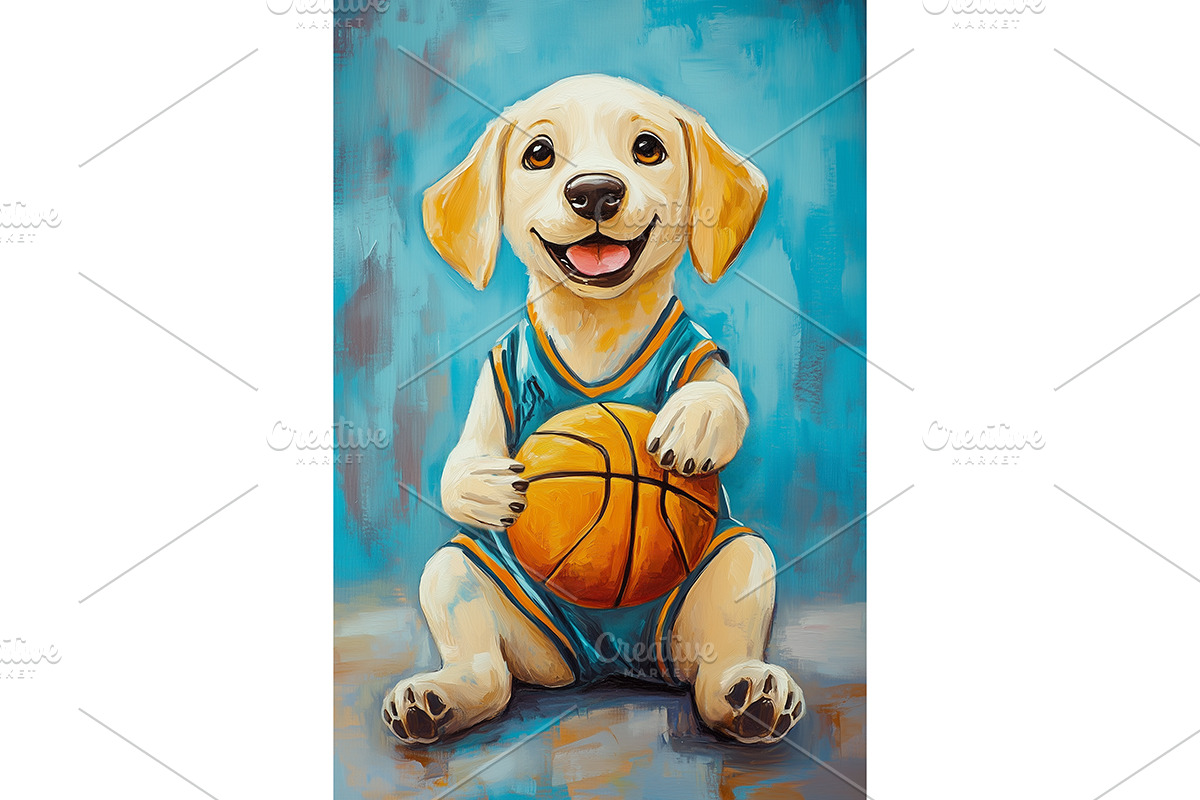 Labrador Retriever Boys Room Art, an Animal Illustration by Art Paradise Studios