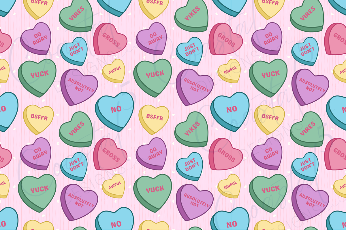 Anti-Valentine's Seamless Pattern, a Pattern Graphic by Coastal 5 Designs (Photo 2 of 3)
