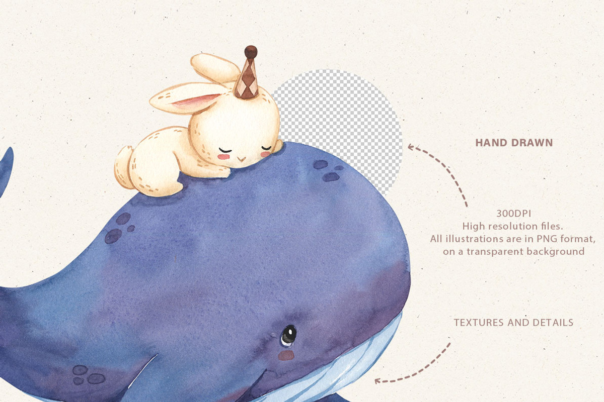 SWEET DREAM Watercolor clipart, an Object Graphic by OlliArtDesign (Photo 6 of 6)
