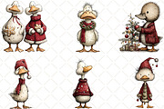 Christmas Duck Clipart, an Illustration by Black Bird Studio (Thumbnail 6 of 6)