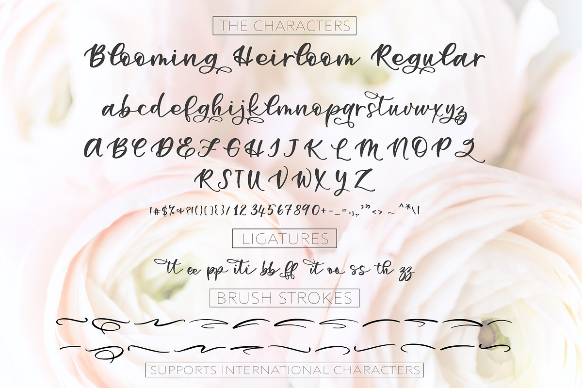 Blooming Heirloom-A Handwritten Font, a Handwritten Font by Lulu Ink Designs (Photo 9 of 9)