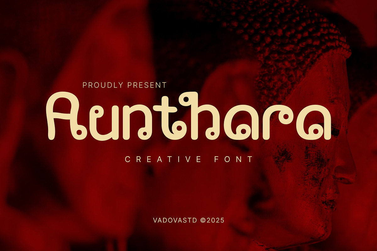 Aunthara Creative Font, a Handwritten Font by Vadovastd (Photo 1 of 7)
