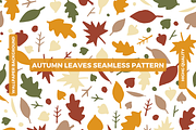 Autumn Leaves Seamless Pattern, a Graphic by KA7-Designs (Thumbnail 1 of 7)
