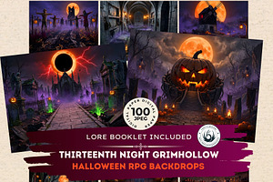 100 Halloween RPG Backdrops