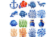 Sea Toile Clipart and Patterns, a Decorative Illustration by Nicole Branger Art (Thumbnail 10 of 28)