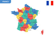 Detailed map of France, an Illustration by Vector Shop (Thumbnail 2 of 5)