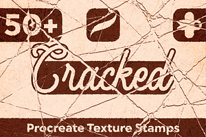 Cracked Texture Stamps for Procreate