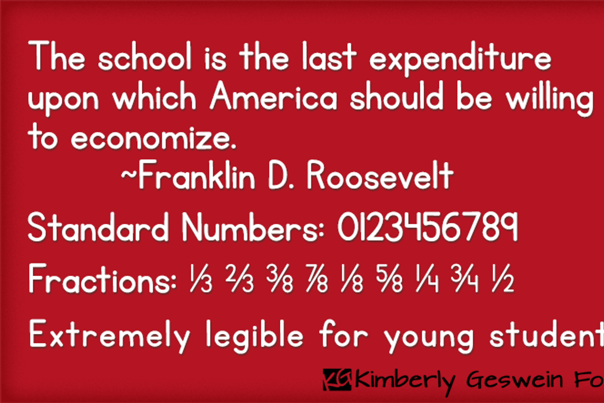 KG Primary Penmanship Fonts