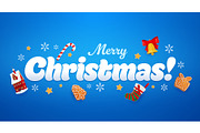 Merry Christmas holiday greeting, an Illustration by Vector Tradition (Thumbnail 2 of 3)