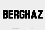 Berghaz, a Sans Serif Font by Secondivison Supply (Thumbnail 1 of 8)