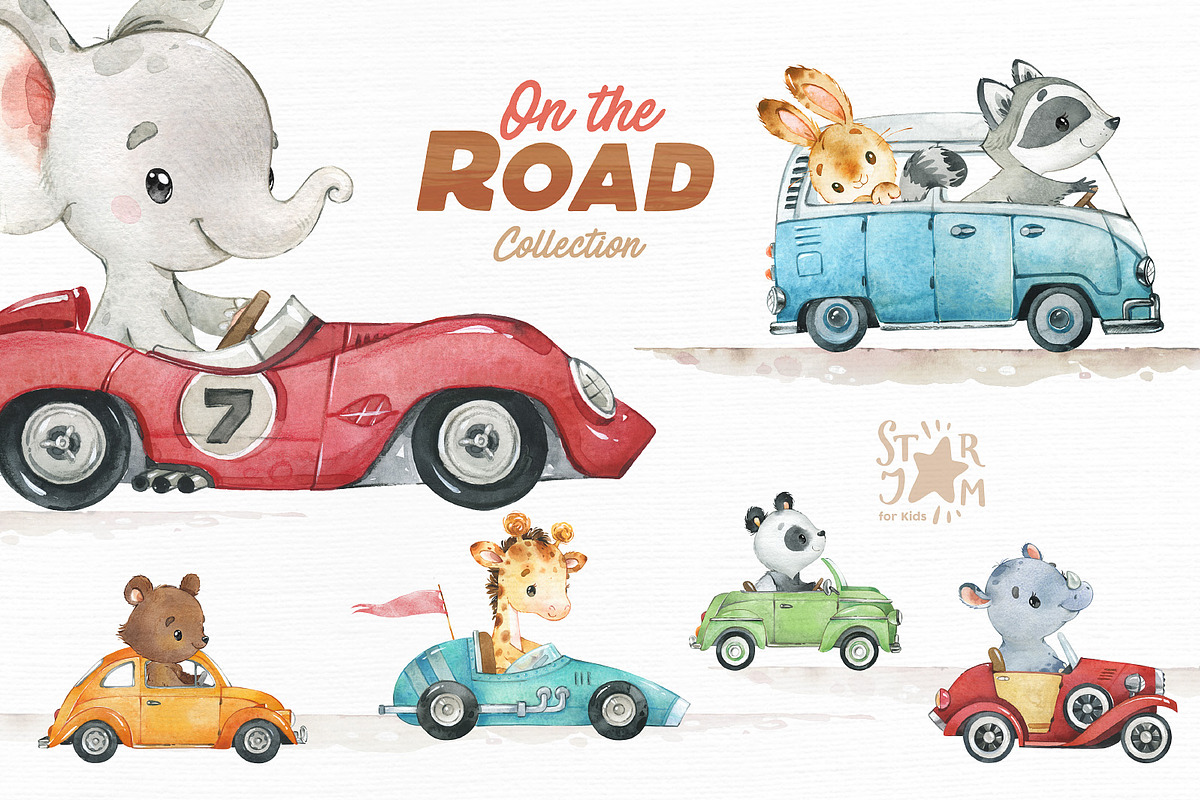 On The Road. Animal Collection, an Animal Illustration by StarJam (Photo 1 of 7)