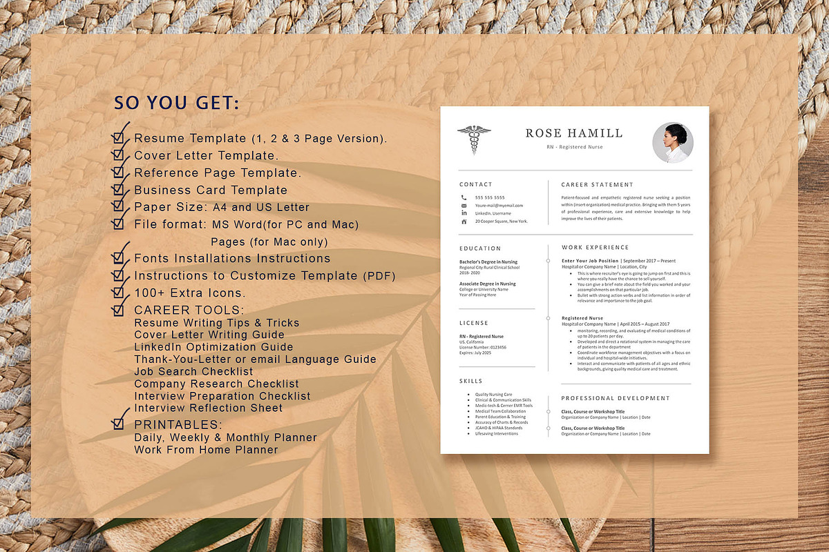 Professional RN Resume Template, a Resume Template by VictoriousVita (Photo 8 of 8)
