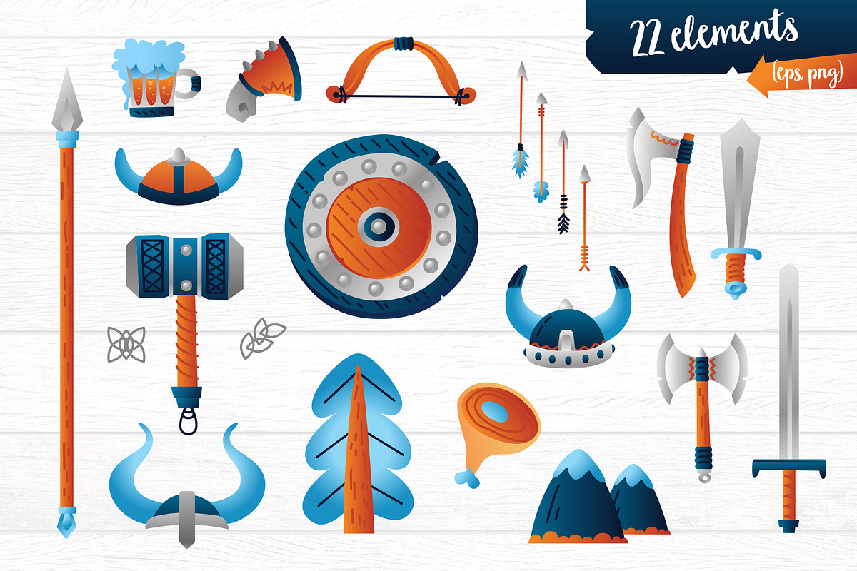 Vikings clipart vector illustration, a Person Illustration by Brandianna (Photo 3 of 6)
