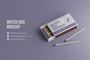 Match Box Mockup