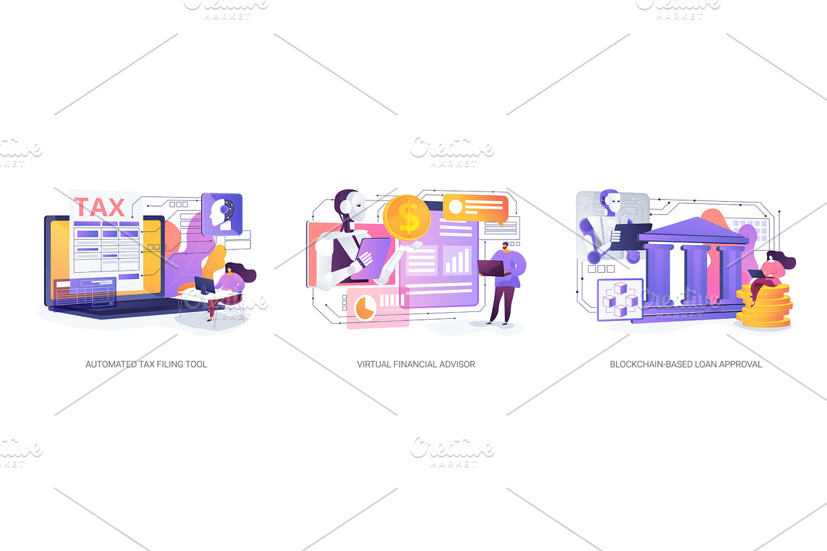 AI and Blockchain in Personal, a Technology Illustration by Visual Generation