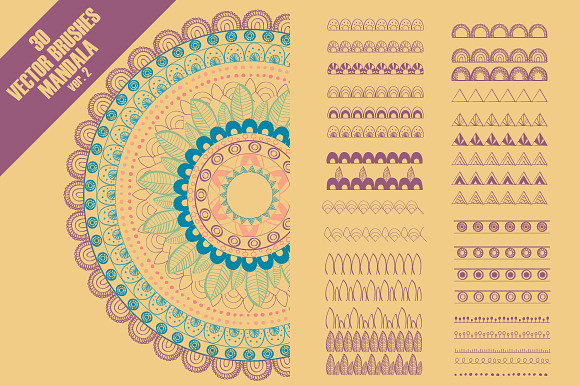 Vector brushes for mandala ver. 2 preview 2