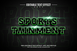 Sports tainment editable text effect