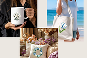BLUE WHITE HYDRANGEA WEDDING PNG, a Decorative Illustration by Daring Digies (Thumbnail 10 of 10)