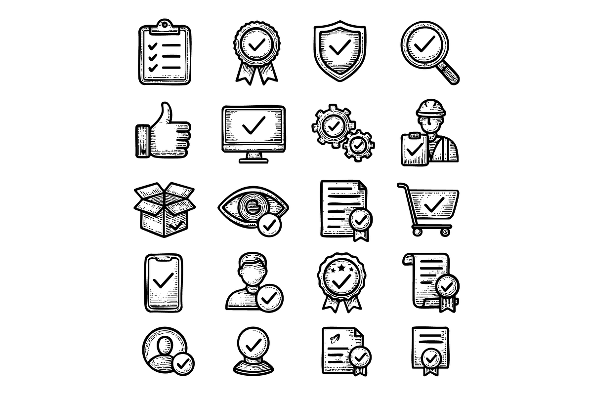 Quality Assurance Icons, an Object Graphic by RT Studio