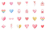 Sequin Heart Valentines Clipart, an Illustration by Sublimation Artist (Thumbnail 2 of 6)