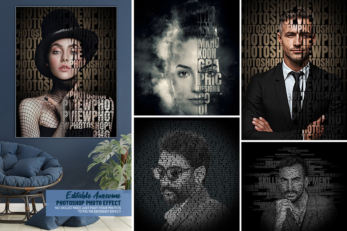 Editable Text Photo Effect, an Action Add-On by Photoshop Action (Photo 1 of 15)