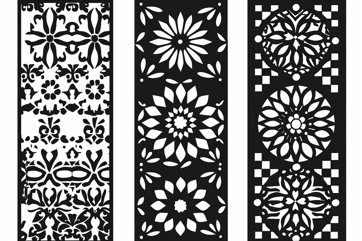 Elegant Floral Laser Cut Panel Bund, a Graphic by Creativeshirt (Photo 9 of 10)