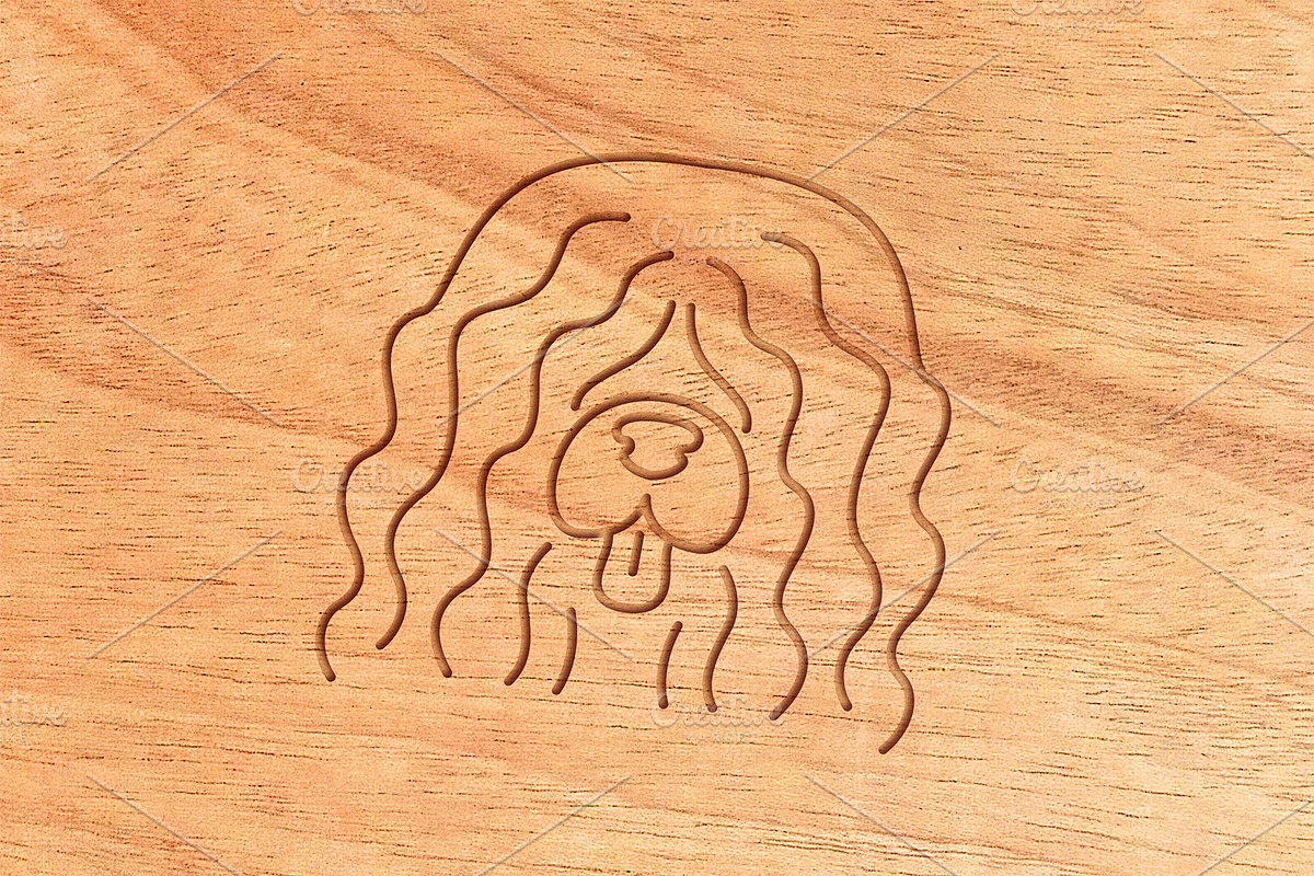 Dog portraits simple line set, an Illustration by pet design shop (Photo 4 of 9)
