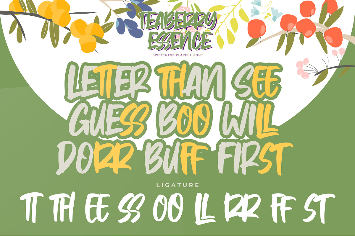 Teaberry Essence - Sweetness Playful, a Font by Gassstype (Photo 7 of 8)
