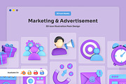 Marketing 3D Icon Collection, a Finance Illustration by twinstd (Thumbnail 1 of 6)