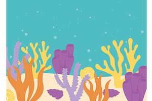 under the sea seabed, an Illustration by studiogstock