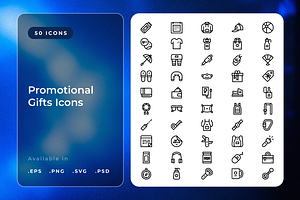 Promotional Gifts Icons, an Icon by Wencory