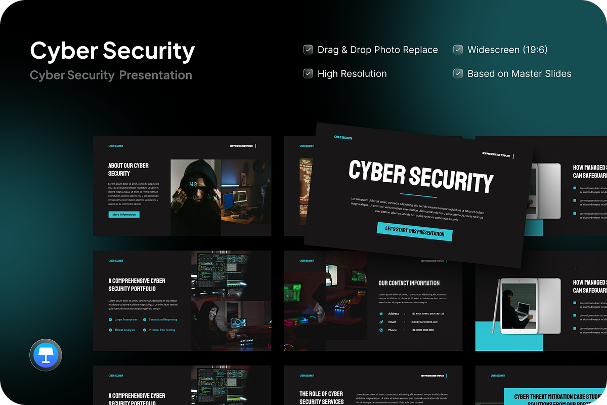 Cyber Security Solutions Keynote, a Presentation Template by SquidPixey (Photo 1 of 7)