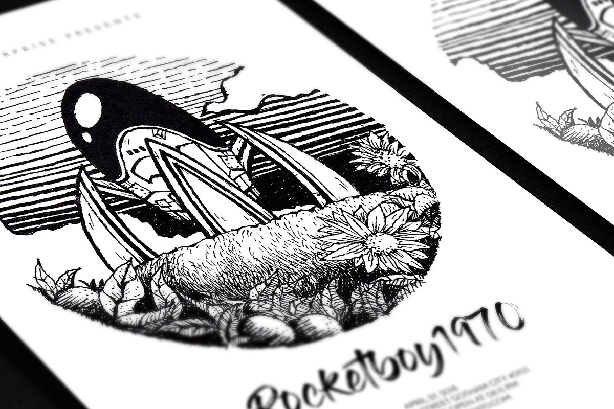 Hand Drawn Rocket Flyer, a Flyer Template by ashenterprise (Photo 3 of 5)