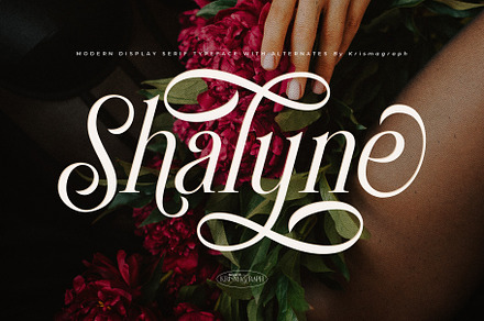 Shalyne | Modern Display Serif, a Serif Font by Krismagraph