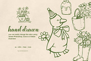 Whimsy Garden Cottagecore Set, a Seasonal Illustration by Art Dari Autumn (Thumbnail 4 of 18)
