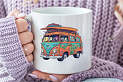 Happy Summer Van Clipart, an Illustration by DreamCafeArt (Thumbnail 6 of 7)