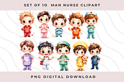 Male nurse clipart set, a Healthcare Illustration by Anca Digital Vibe (Thumbnail 1 of 3)