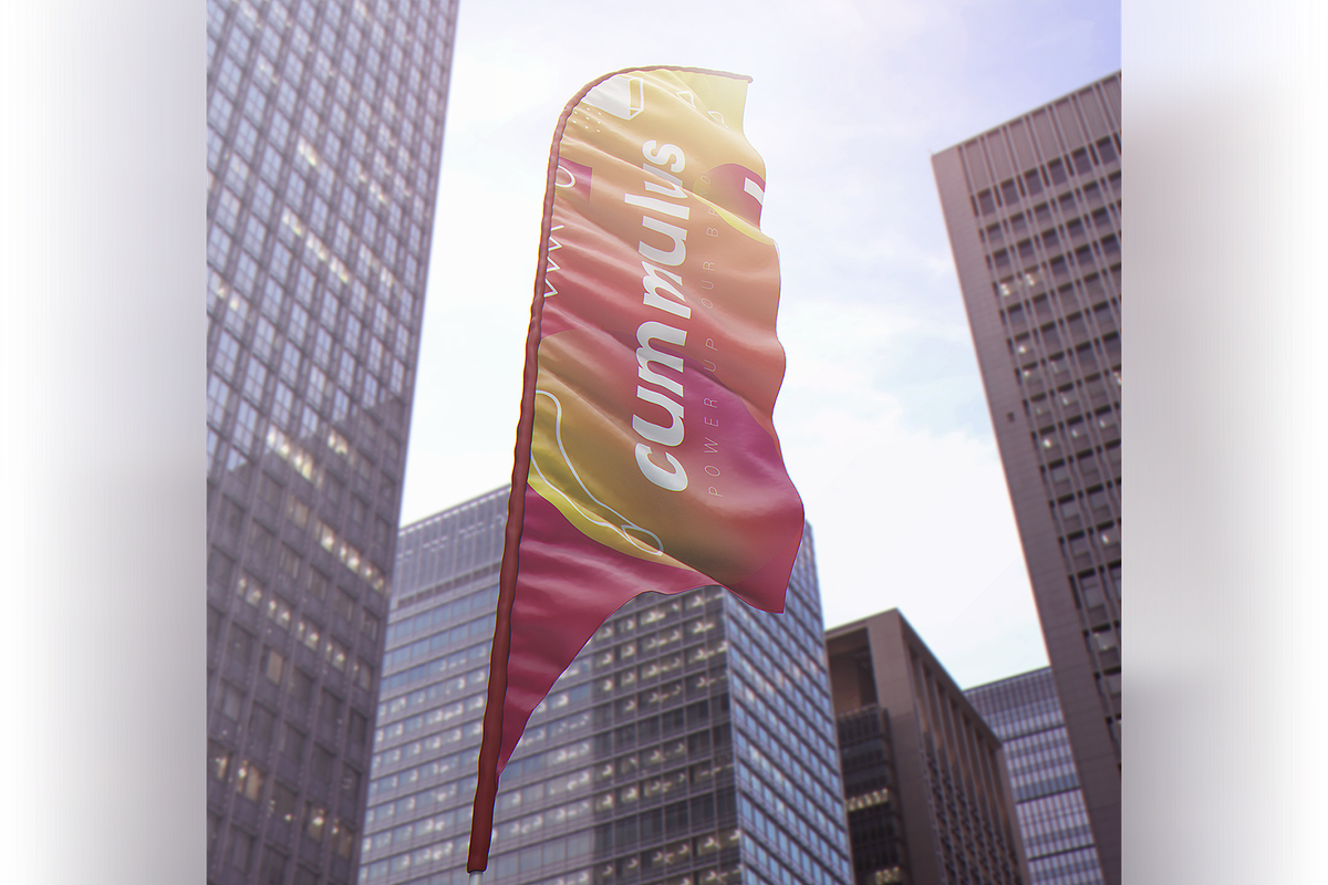 Quill Feather Bow Sail Flag MockUp, an Advertising Mockup by coloformia (Photo 7 of 15)