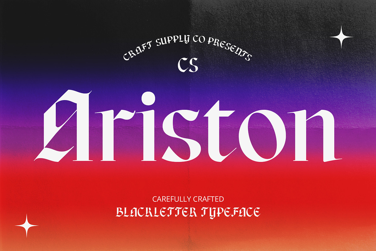 CS Ariston – Blackletter Font, a Blackletter Font by Craft Supply Co. (Photo 1 of 8)