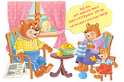 Goldilocks and the three bears, an Animal Illustration by Haso (Thumbnail 9 of 10)