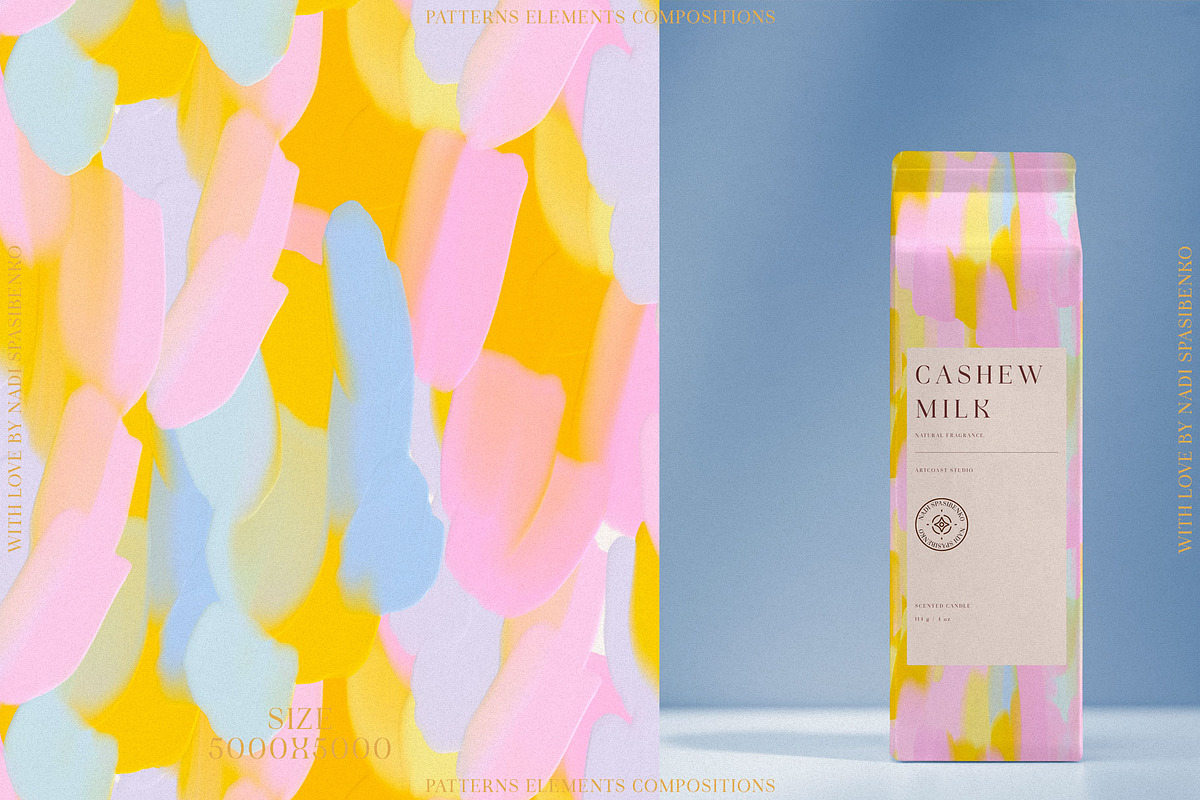 Vanilla Abstract || Oil Effect Set, a Wallpaper Graphic by nadispasibenko (Photo 6 of 10)