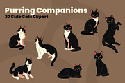 Purring Companions – 20 Cute Cats, an Animal Illustration by moja doodle (Thumbnail 2 of 4)