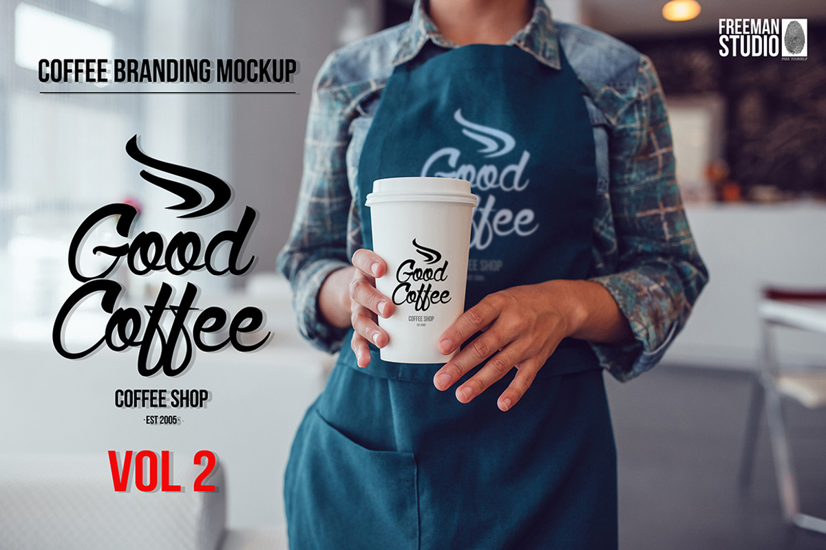 Coffee Branding Mock-up Vol 2, a Cups & Container Mockup by Freeman Studio (Photo 1 of 19)