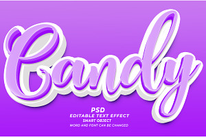 PSD Candy 3D Editable Text Effect