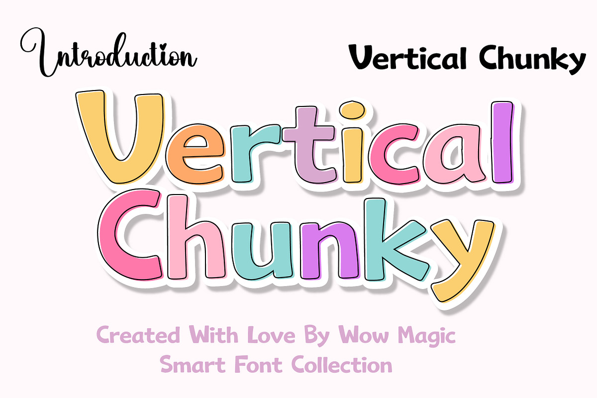 Vertical Chunky, a Slab Serif Font by Wow Magic (Photo 1 of 3)