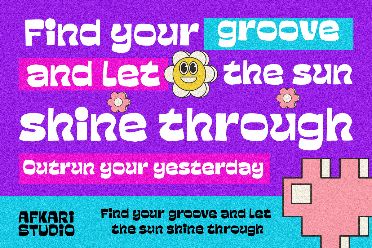 Gatok - Playful Display Typeface, a Sans Serif Font by Afkari Studio (Photo 2 of 10)