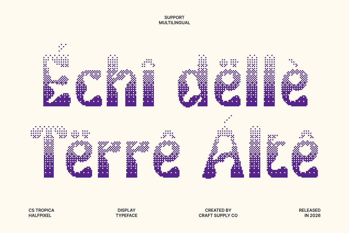 CS Tropica Halfpixel, a Sans Serif Font by Craft Supply Co. (Photo 7 of 8)
