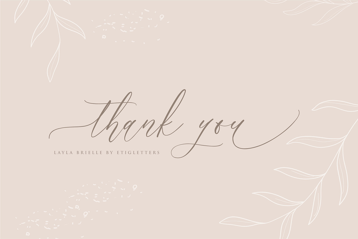 Layla Brielle Font, a Script Font by etigletters (Photo 12 of 12)