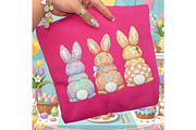 Floral Brushstroke Easter Bunny Png, an Illustration by Designking (Thumbnail 5 of 6)